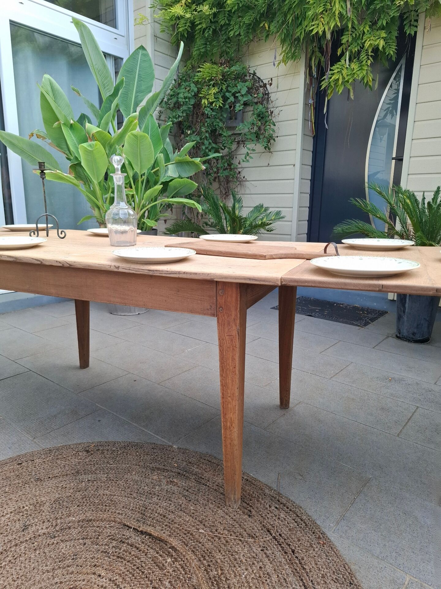 No53 table de ferme avec rallonges