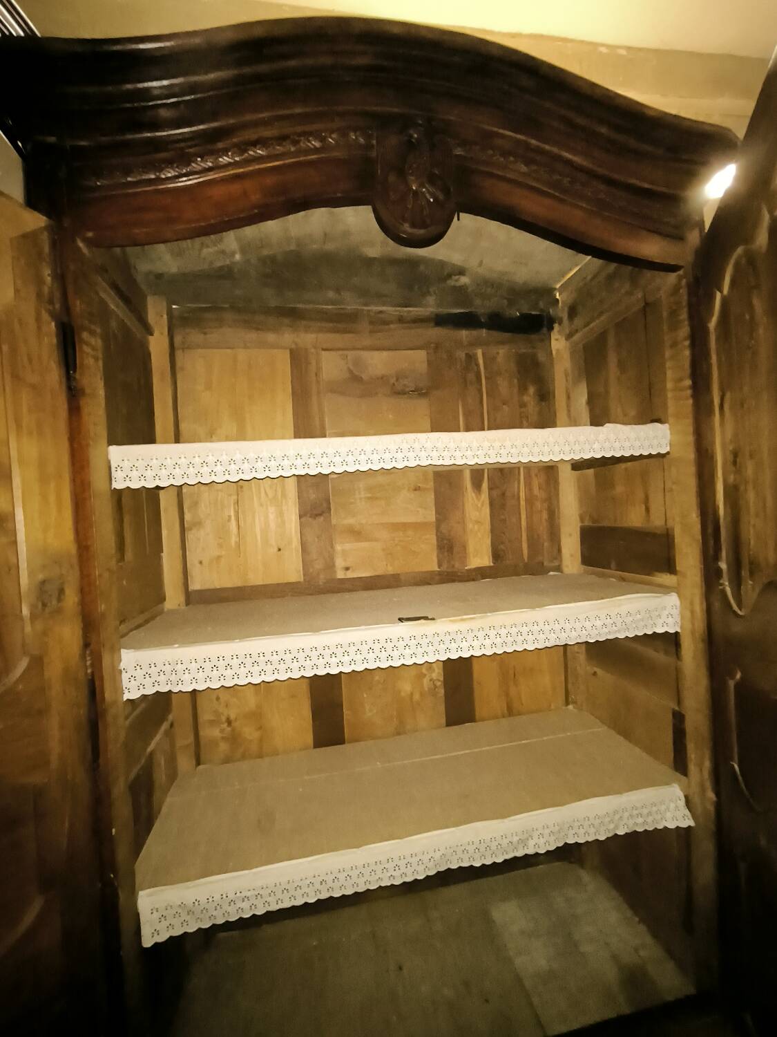 Louis XV period wardrobe in solid walnut