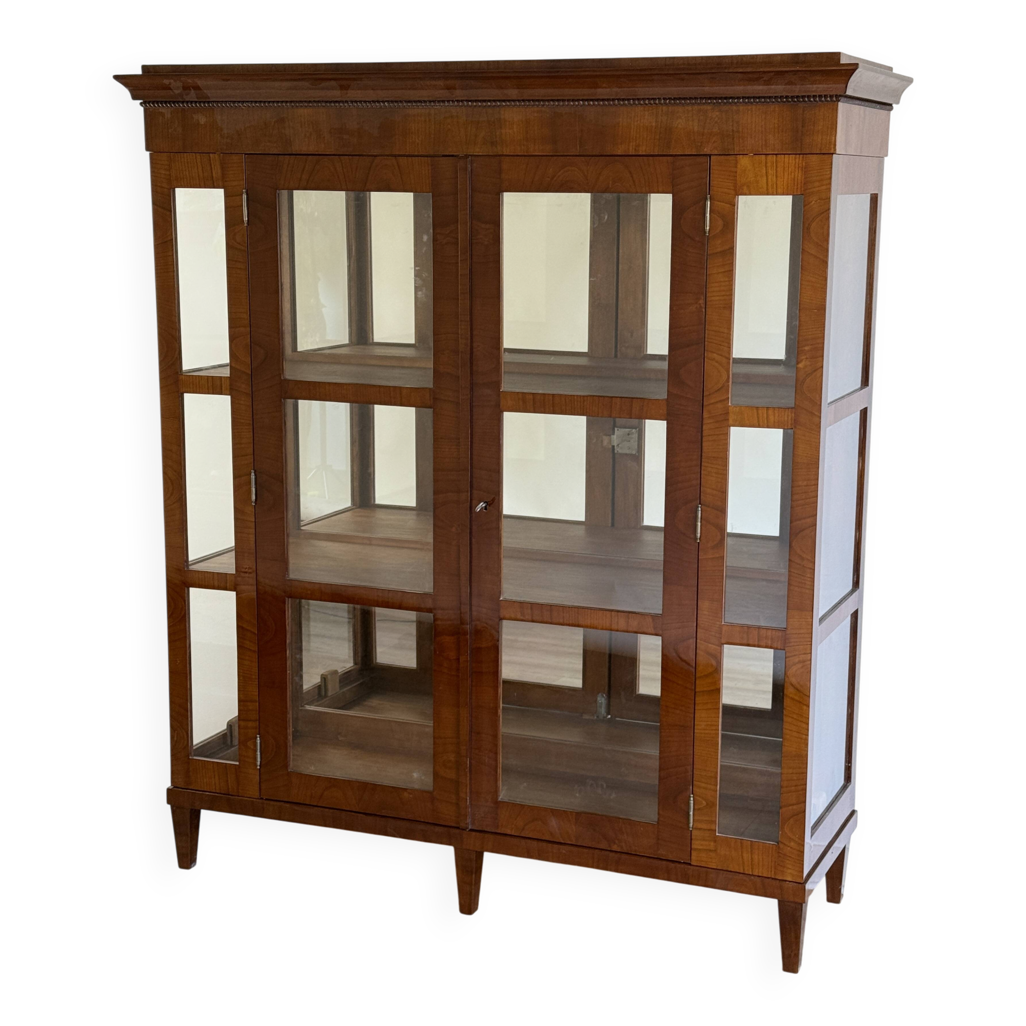 Biedermeier two-door display cabinet