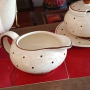 VVB Haldensleben ceramic coffee and tea service, Lotte pattern, 1950