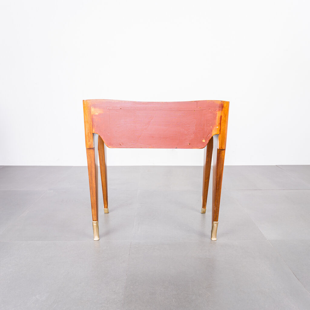 Wooden and brass art deco bedside table 1950