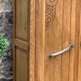 Parisian art deco wardrobe solid raw oak 1930