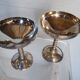Lot 4 silver metal champagne glasses 1950/60