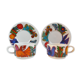Pair of Acapulco tea cups