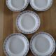 5 antique dessert plates