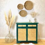 Rattan chest of drawers 70s