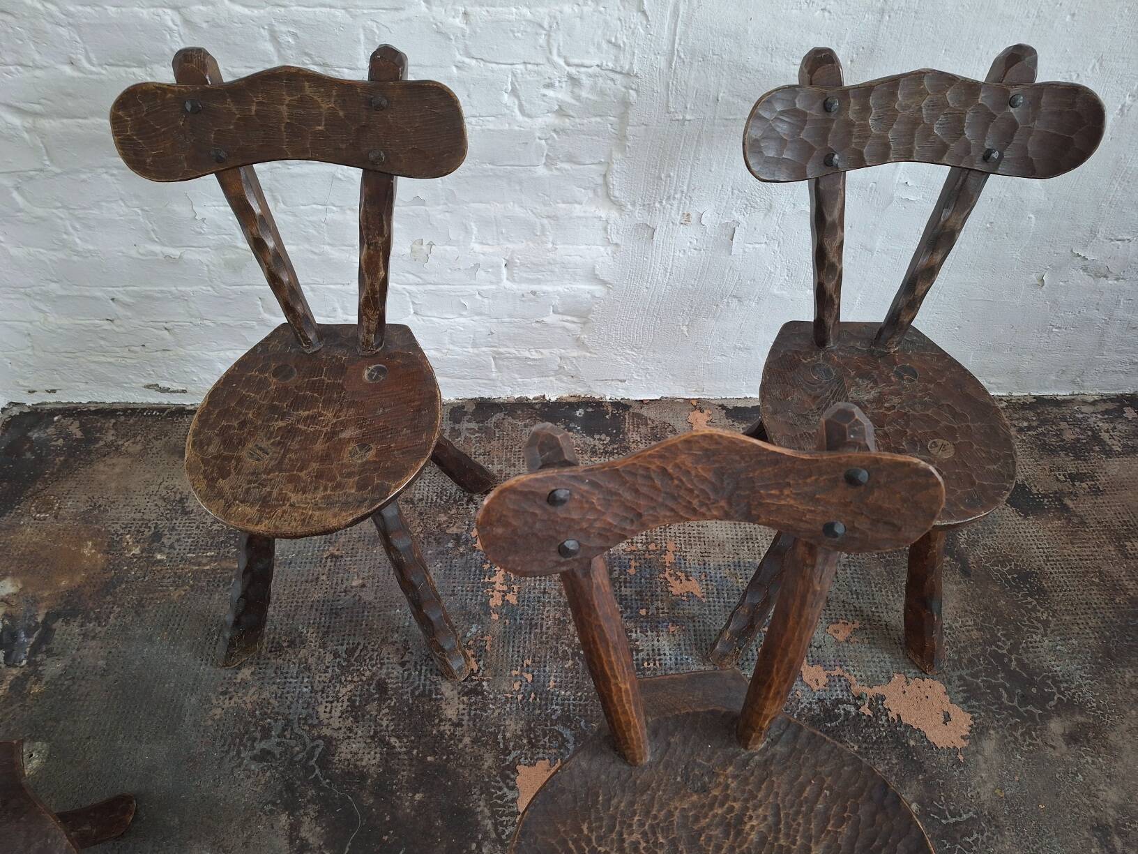 Set of 4 French provincial chairs in the style of Alexandre Noll, 1950s