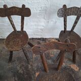 Set of 4 French provincial chairs in the style of Alexandre Noll, 1950s