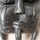 Decorative mask hand carved in tribal ethnic painted wood