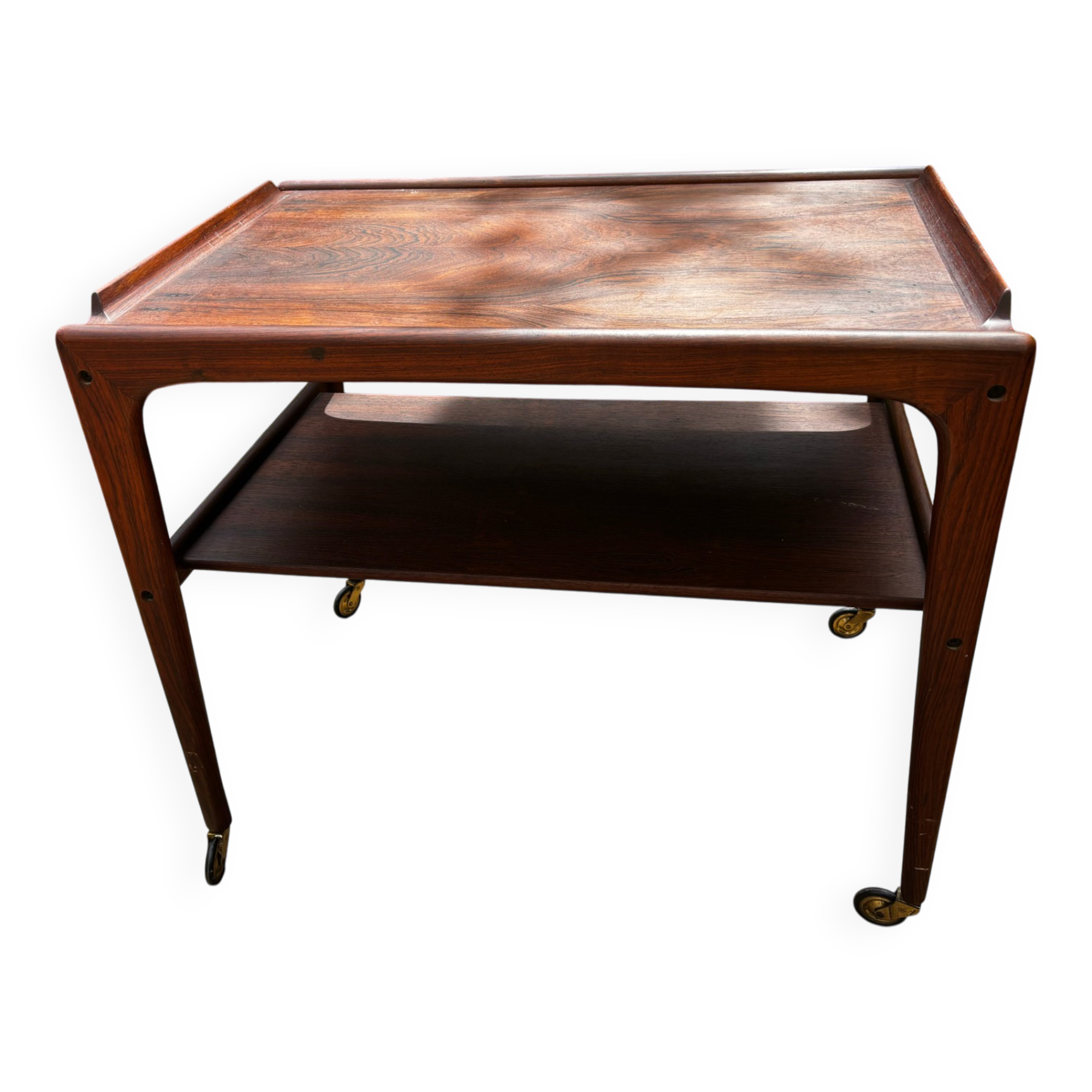 Scandinavian rolling dessert trolley in rosewood – Denmark, 1960s