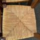 4 dining chairs made of solid wood with straw seats, farmhouse style, medium oak, 20th century, 110cm.