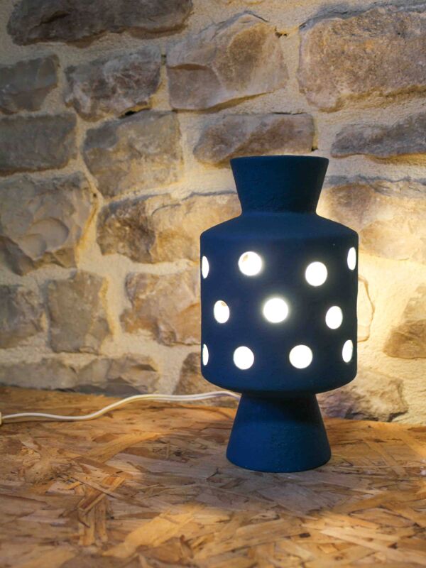 Lampe de table en céramique émaillé Henri Cimal