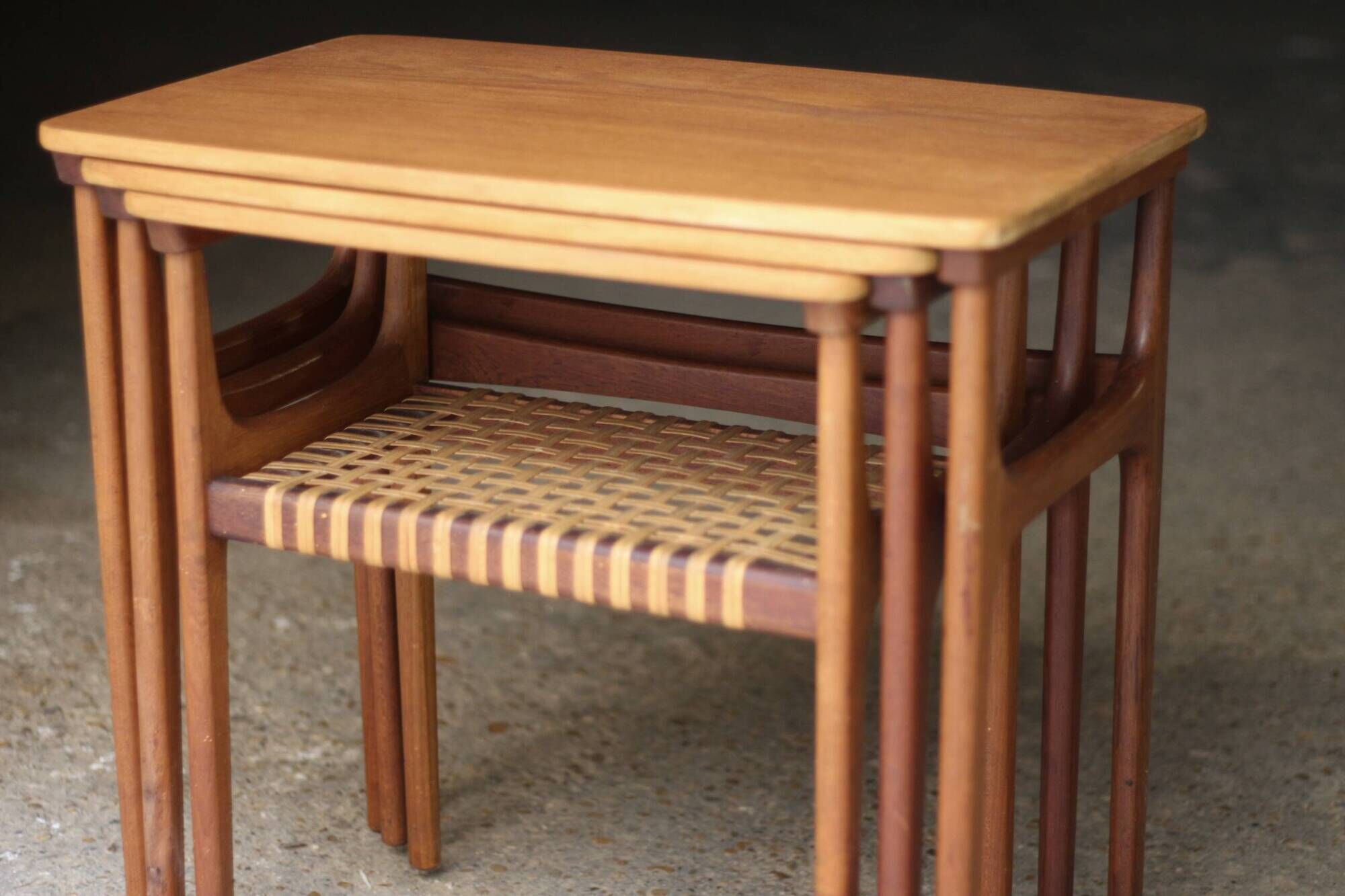 LACOSTE succession: Scandinavian nesting tables signed by Erling Torvits.