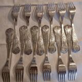 Antique flatware set for 51 place settings