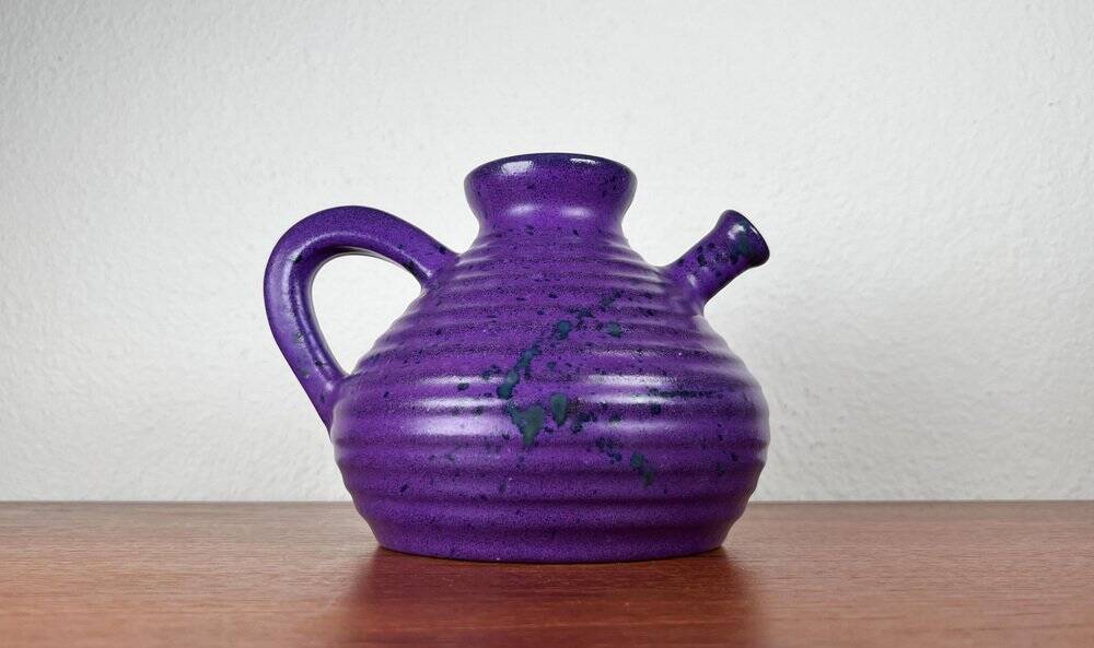 Cruche vintage allemande violette de Marei Majolikafabrik Jean Fuss & Sohn, Rheinbach, années 1970