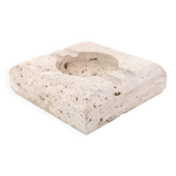 Square travertine ashtray, 1970s