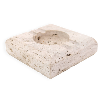 Square travertine ashtray, 1970s