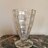 Art Deco vase in transparent glass