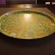 Metal service tray floral patterns - 1970s