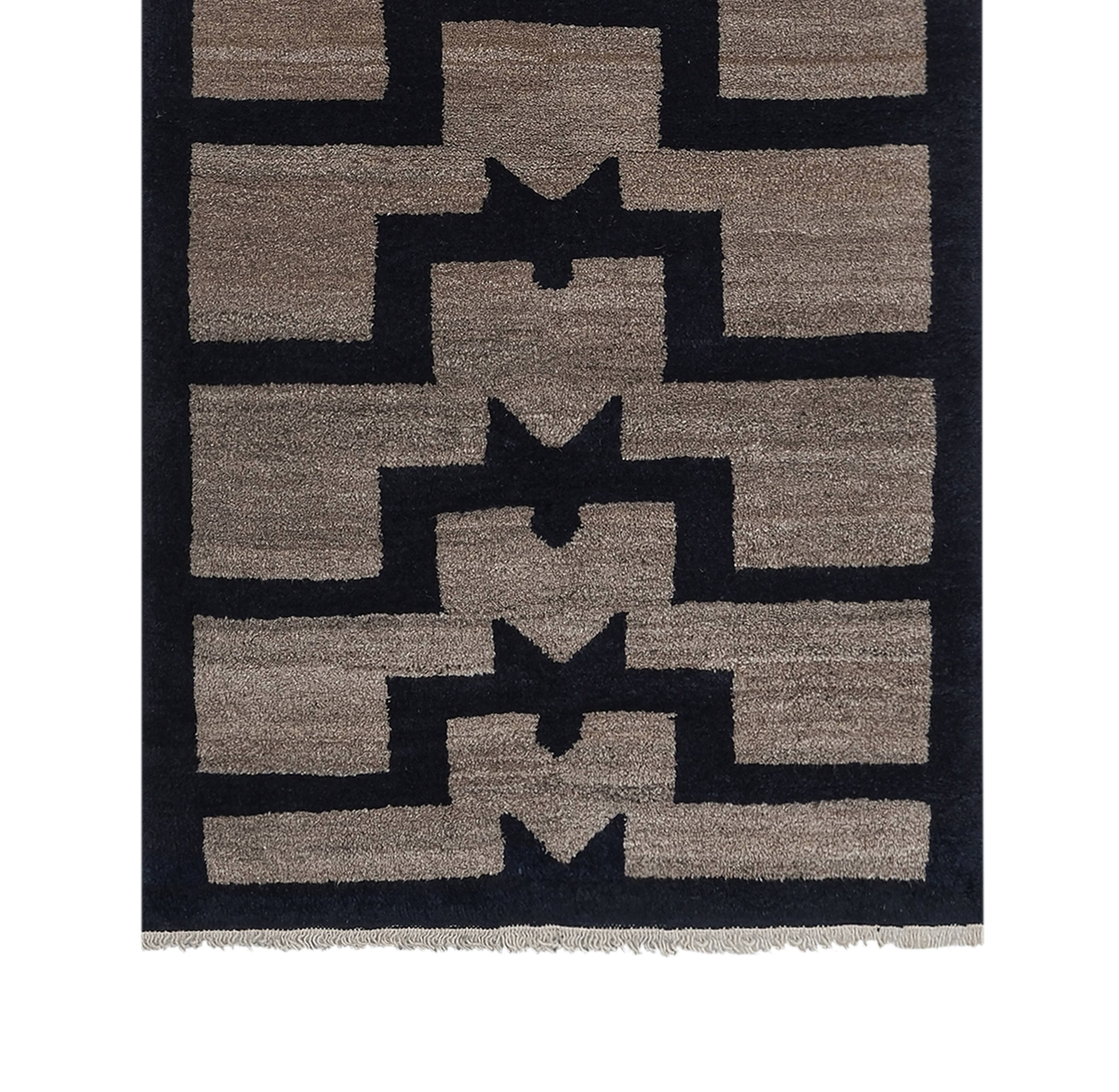 Vintage Turkish Oushak Rug Handwoven 86x211 cm