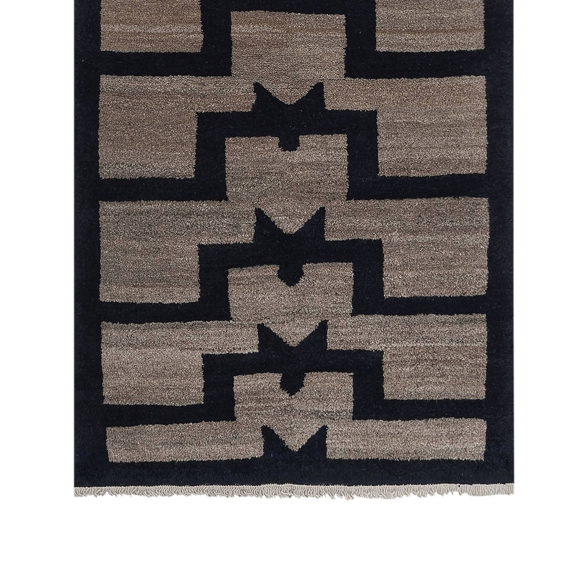 Tapis vintage turc de oushak tissé à la main 86x211 cm