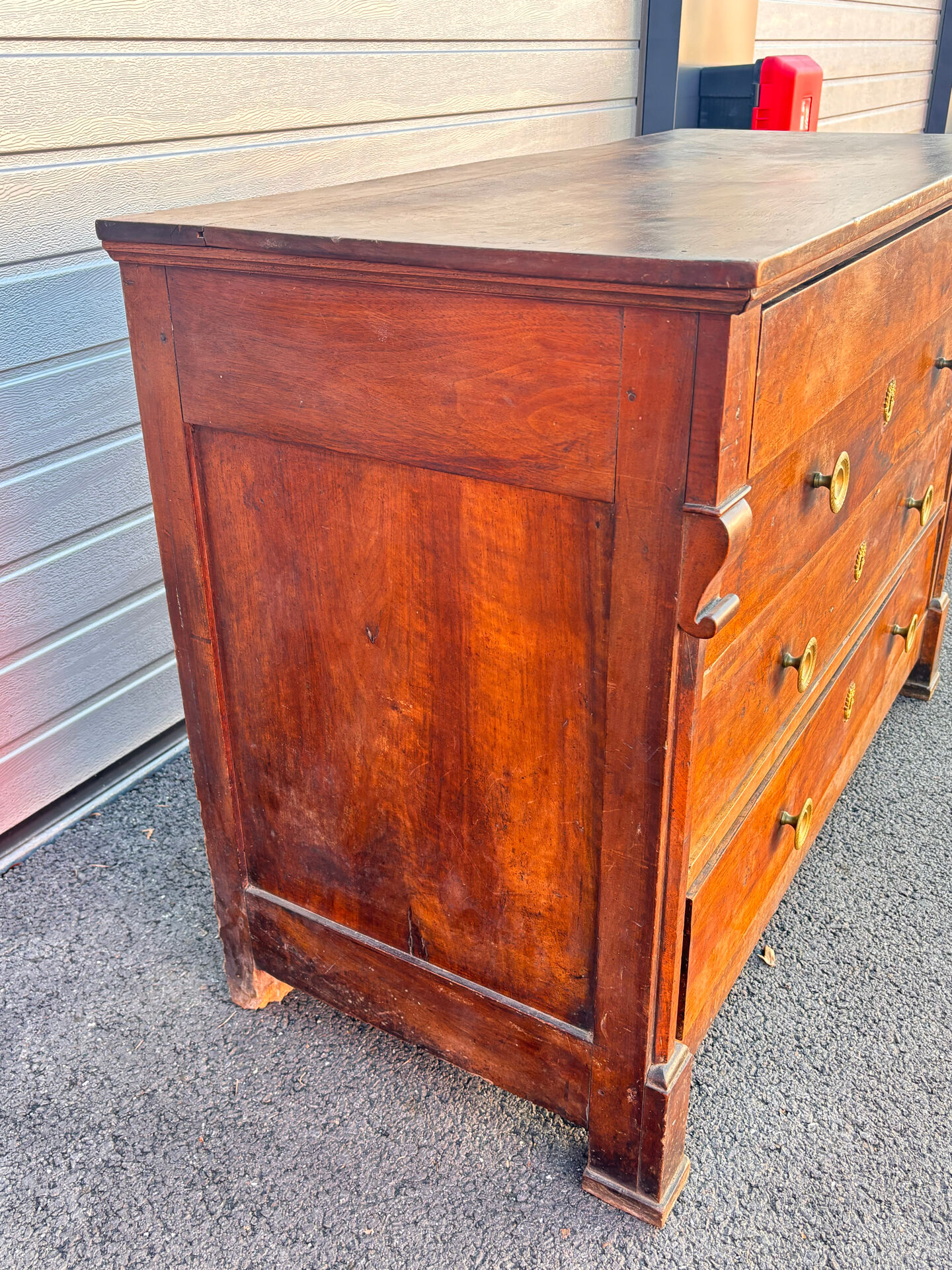 Antique solid wood chest of drawers – Empire style