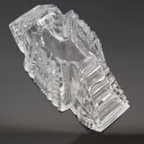 Vintage Cut Crystal Glass Vase, Glasswork Novy Bor, 1950's.