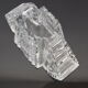 Vintage Cut Crystal Glass Vase, Glasswork Novy Bor, 1950's.