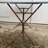 Zinc tray outdoor table
