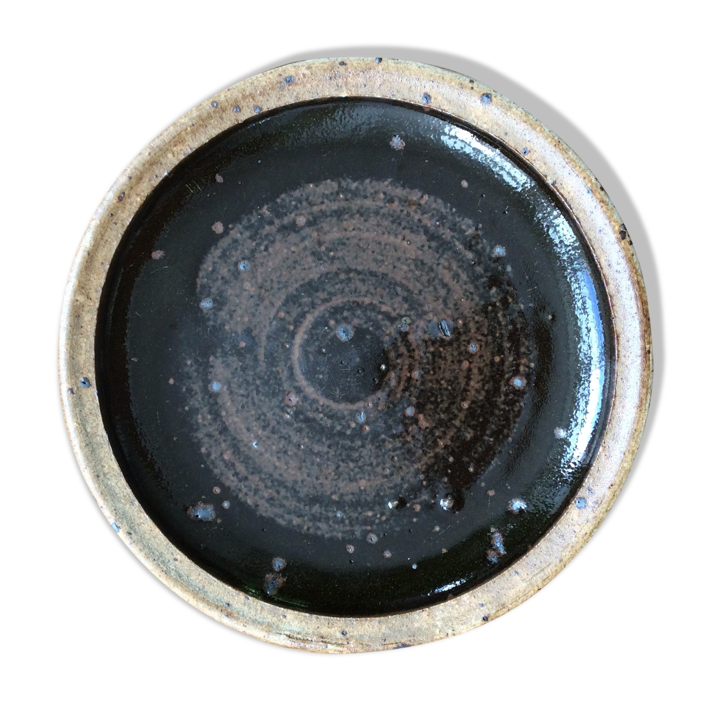 Pierre Digan sandstone plate La Borne Ceramic, 70s