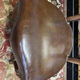 Set of 8 Italian Louis Philippe chairs from the Napoleon III period in leather