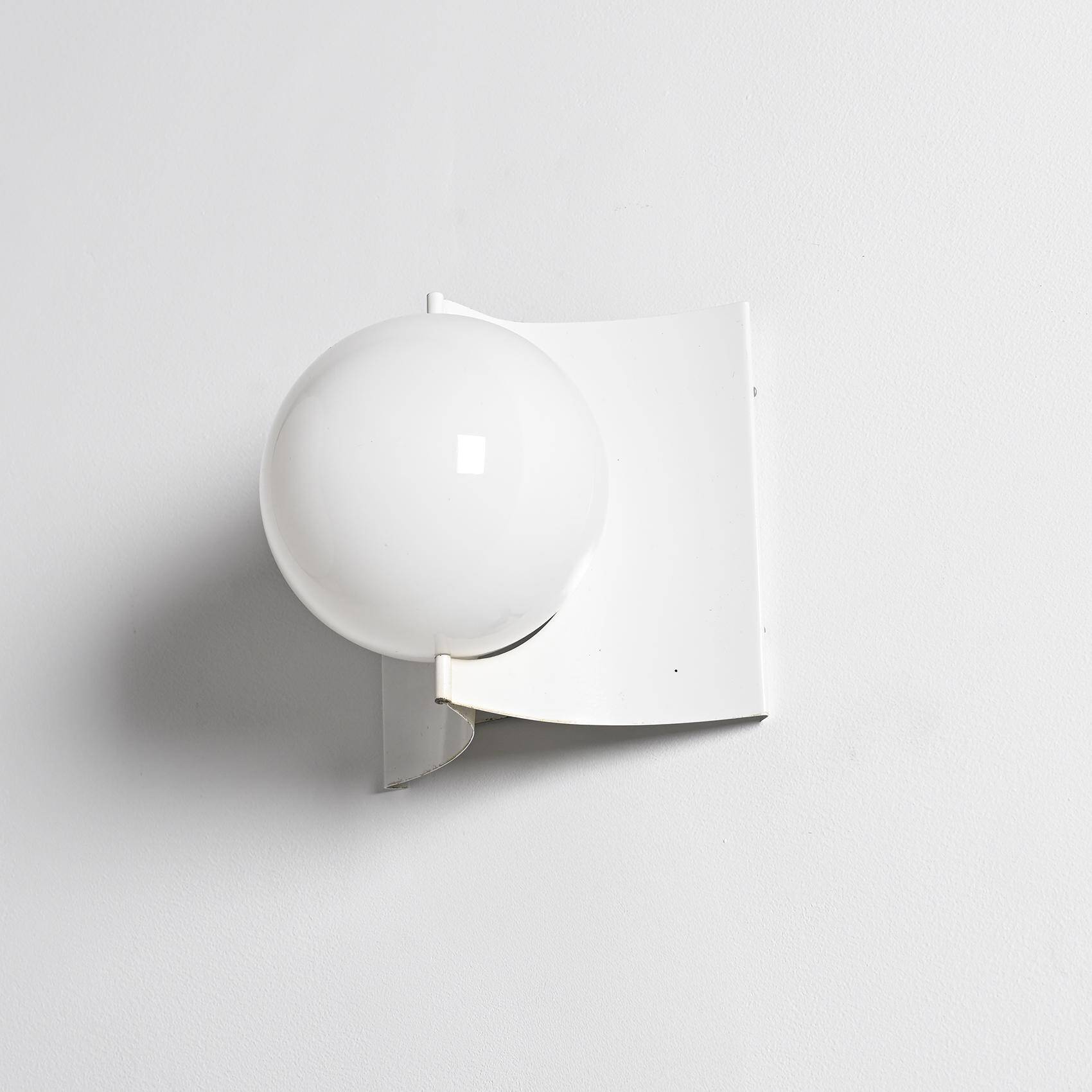 Opaline glass wall light, circa 1970