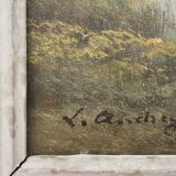 Huile sur toile tableau ancien paysage