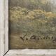 Oil on canvas old landscape painting