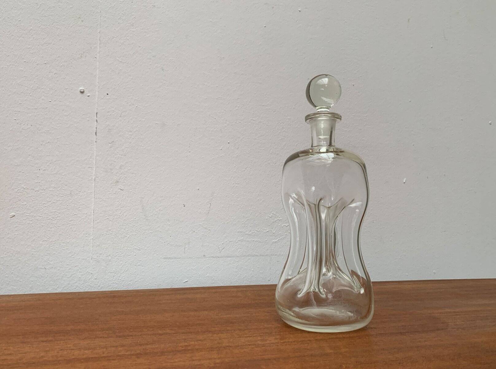 Grande bouteille Kluk Kluk en verre danoise vintage de Holmegaard, années 1970
