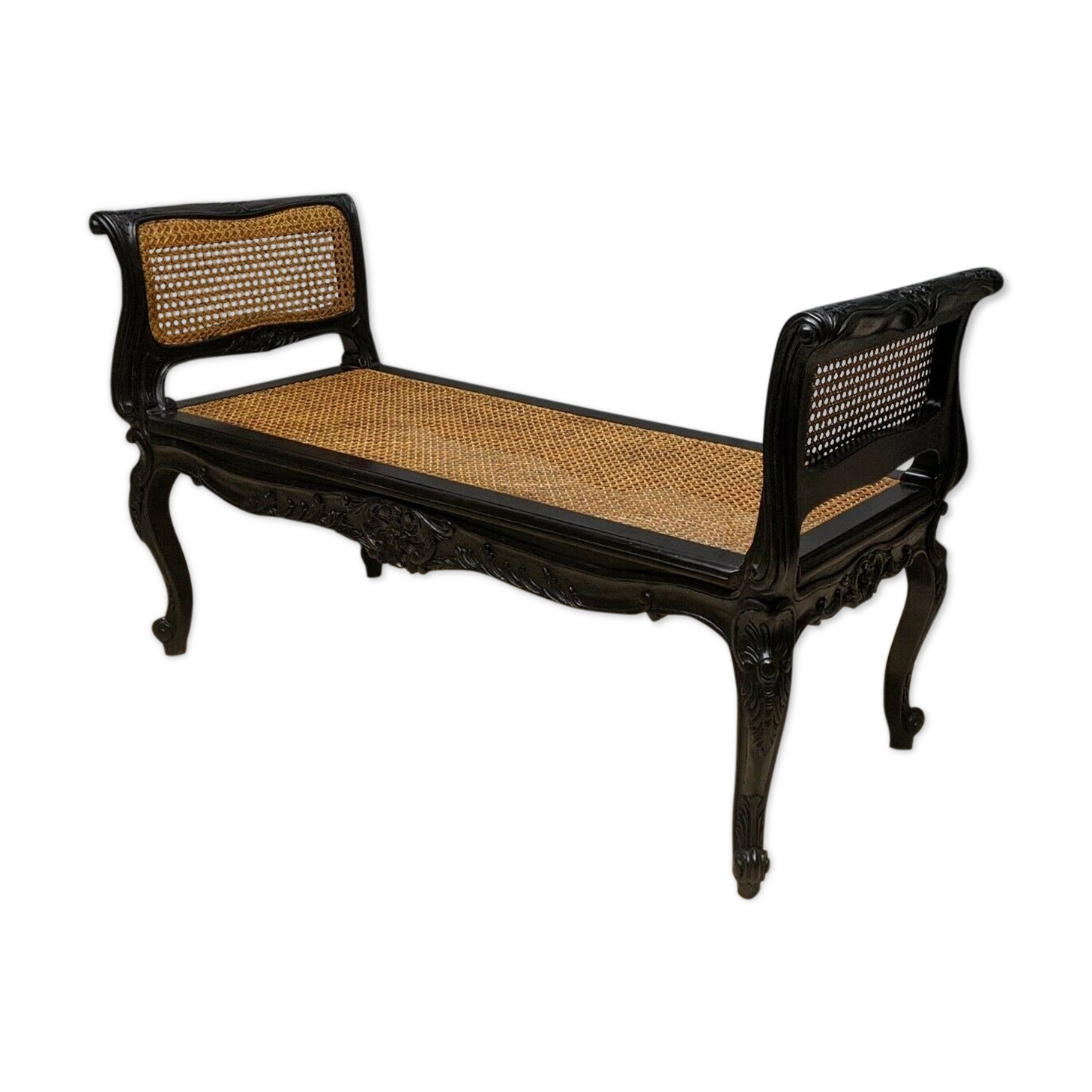 Louis XV style bench, canage bench
