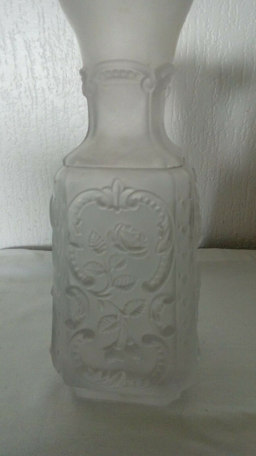 Vase in molded glass and depoli decor chimere art nouveau