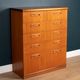 Restored Teak 1960s Retro 2 Over 4 Tall Chest Of Drawers By Meredew