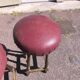 Lot de 4 tabourets de bar cuir et bois