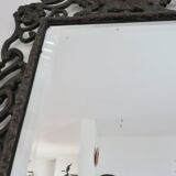 French cast iron mirror "Bacchus" god of wine, 1920s - 1930s