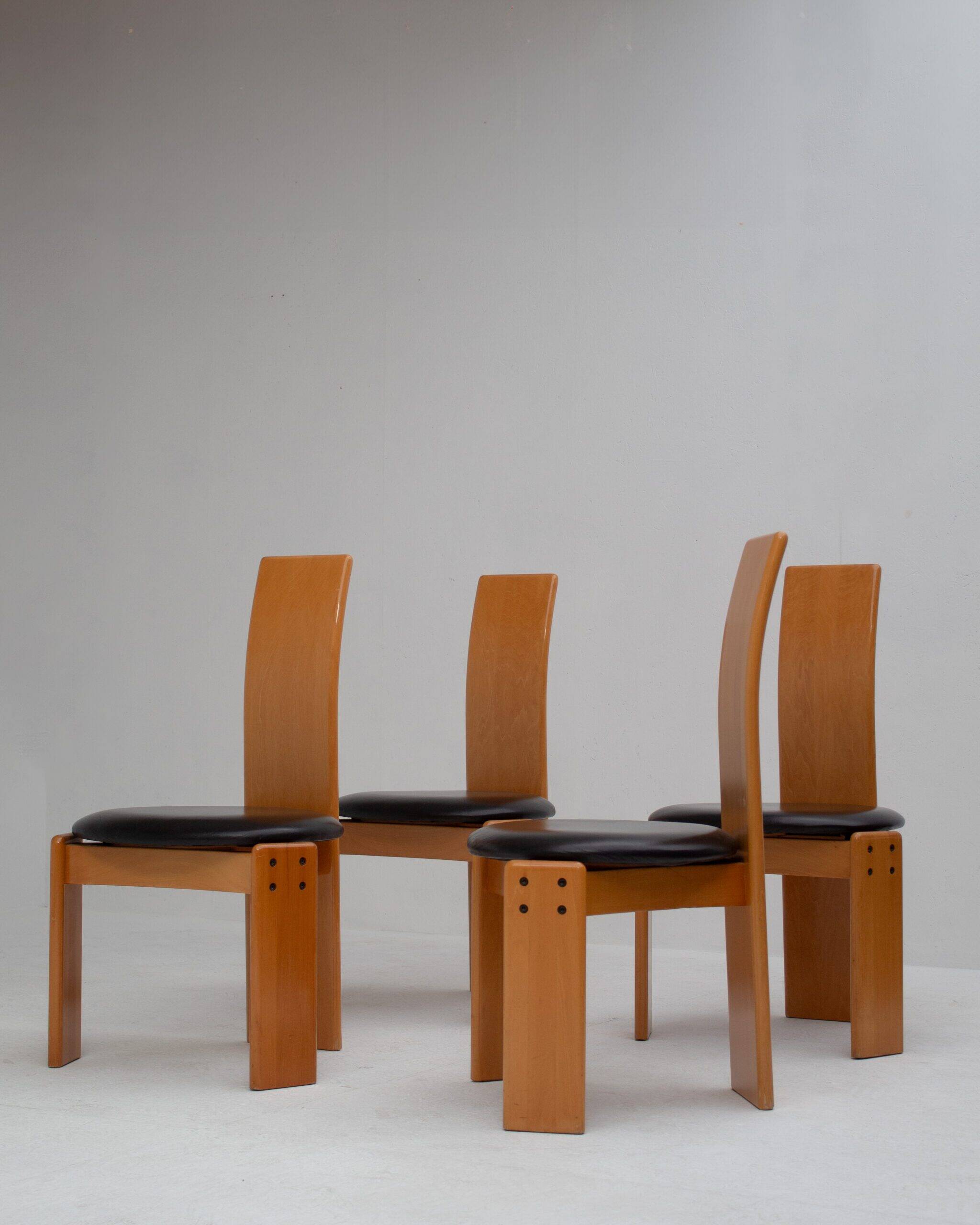 Set of 4 Mario Marenco Dining Chairs for Mobil Girgi