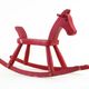 Kay Bojesen wooden rocking horse, red finish, Danish design, 1970s