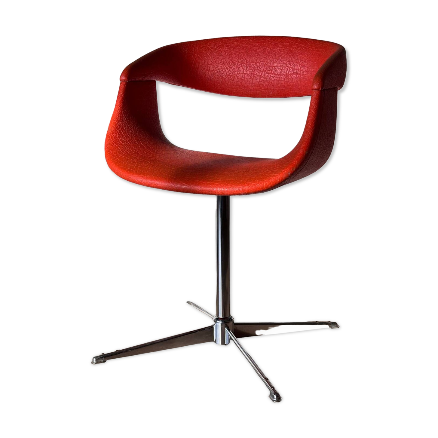 Vintage Lox Space Age orange armchair