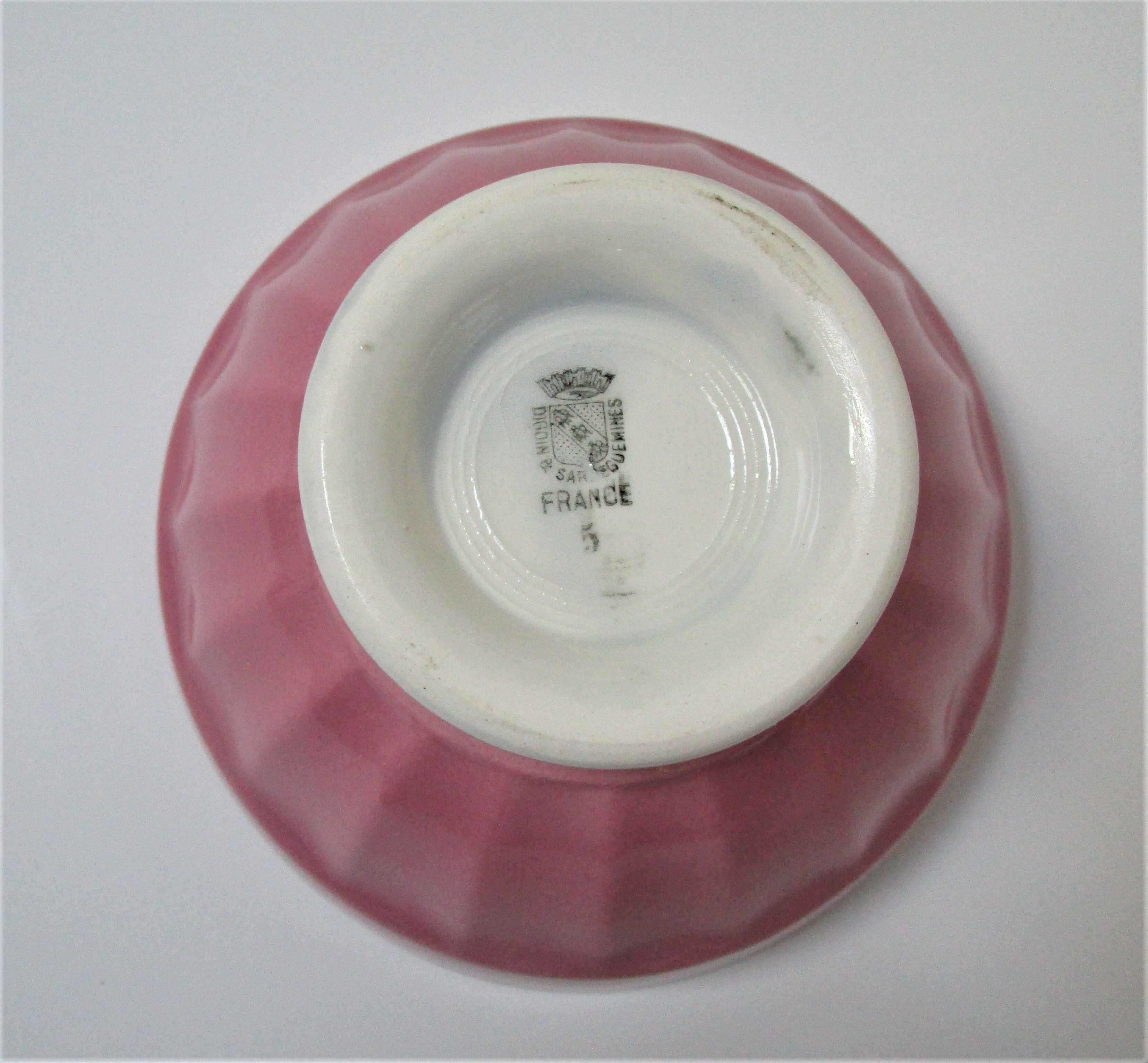 Four bowls Digoin Sarreguemines old pastel tones