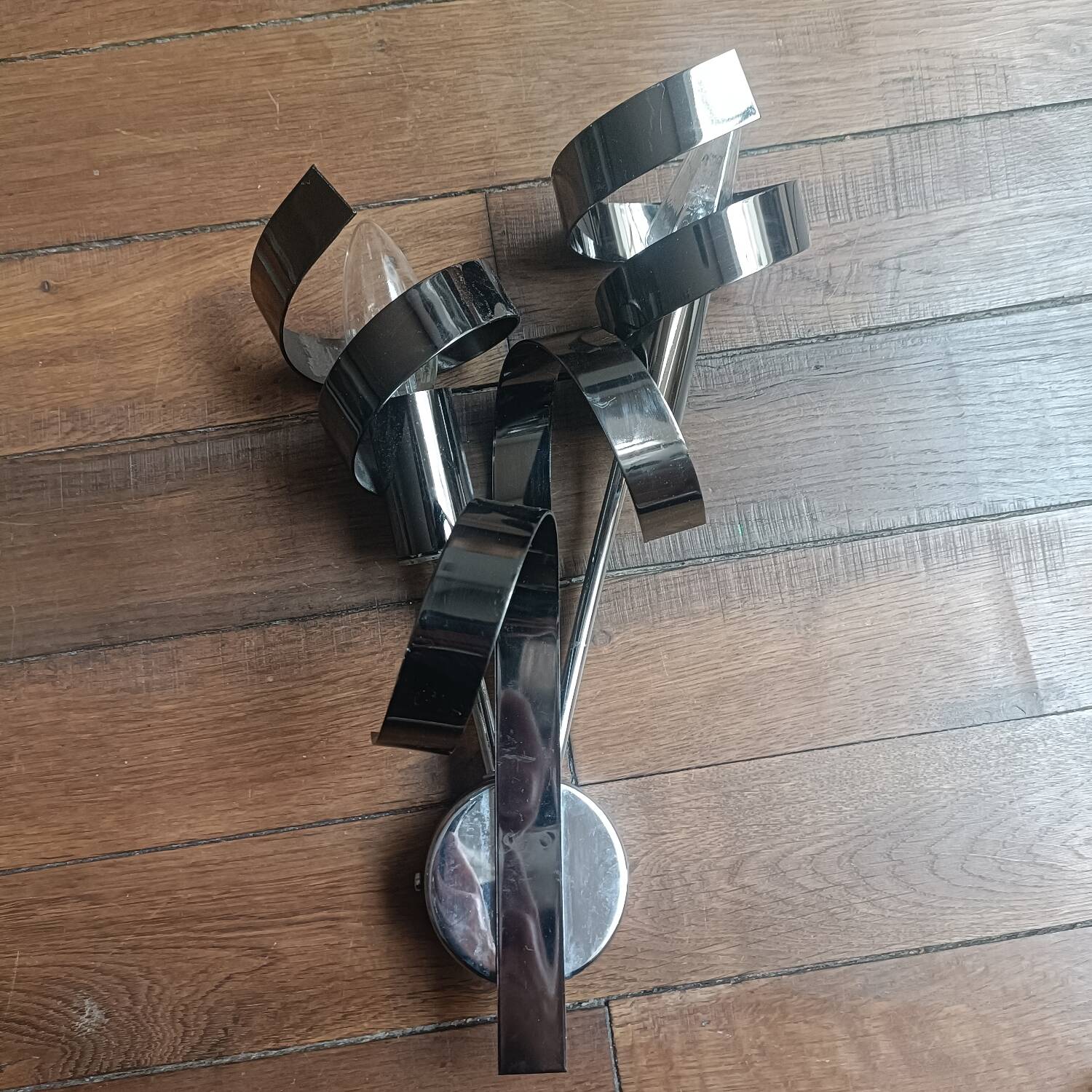 Chrome wall light Laurie Lumière