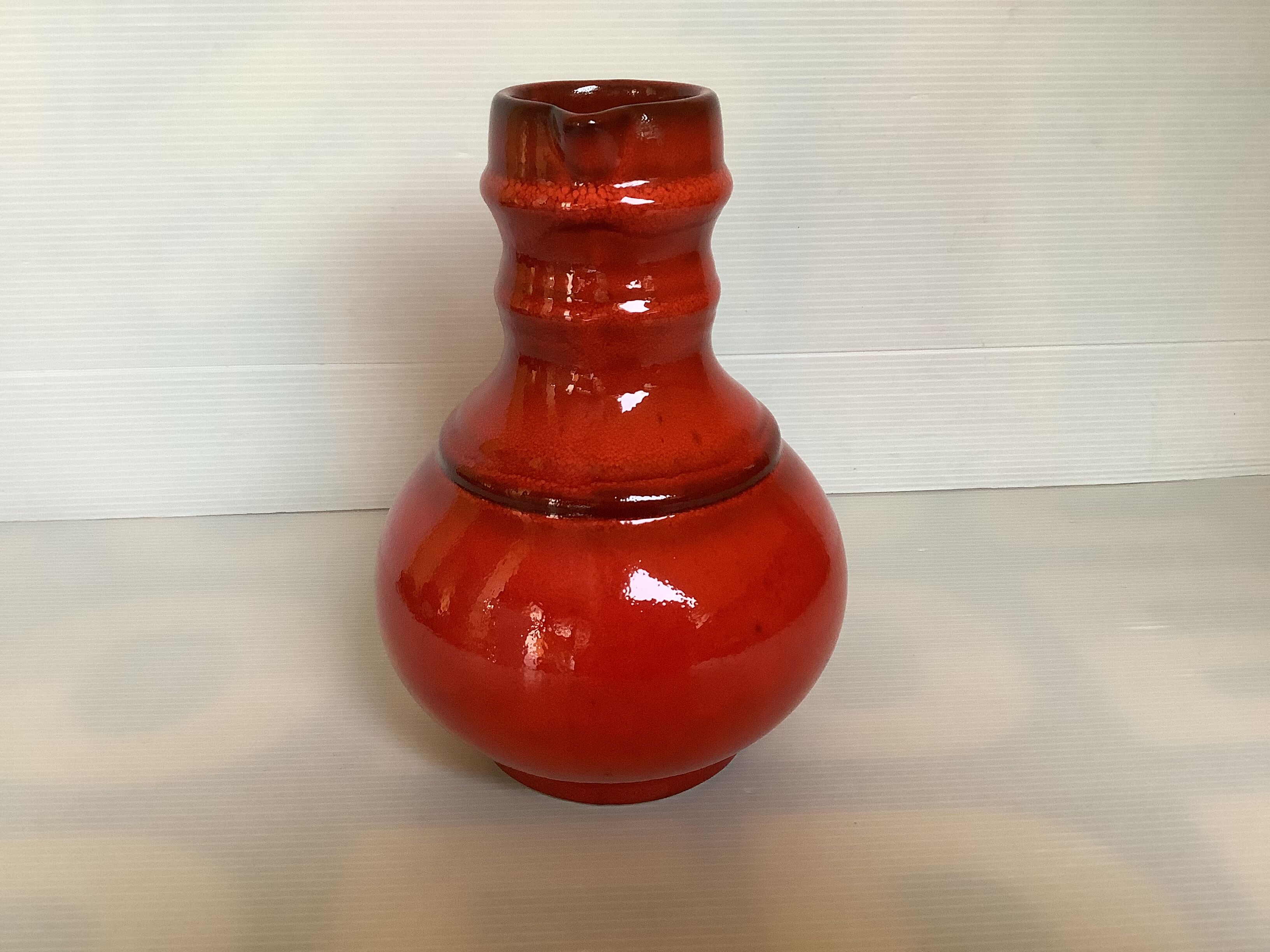 Vase pitcher jug ceramic red style w Germany