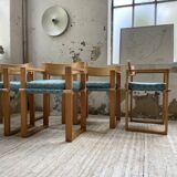 Set of 6 oak chairs with armrests Ate Van Apeldoorn