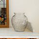 Vase en verre transparent forme boule style art déco