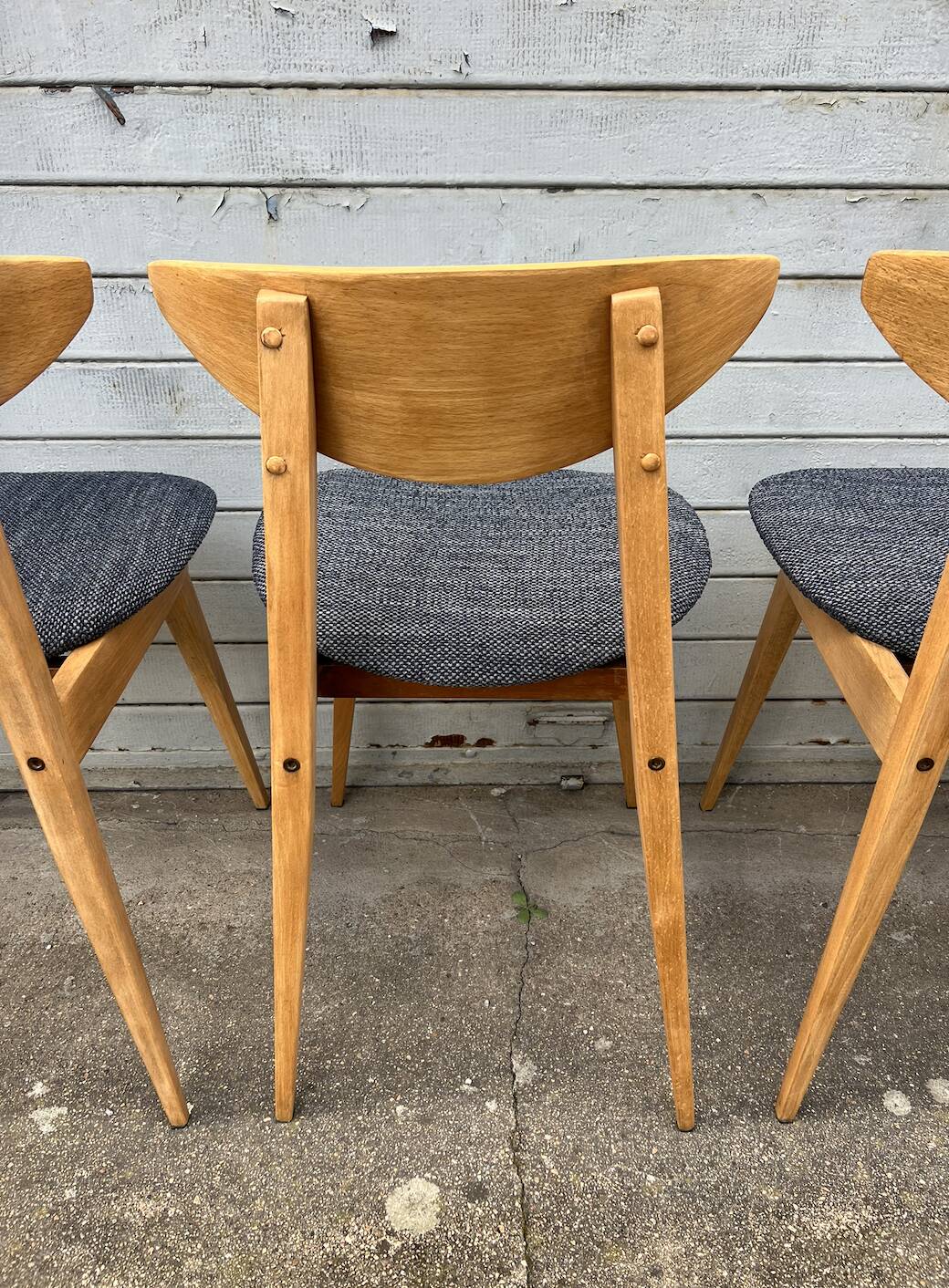 (Lot) 4 Baumann Fontania chairs 1960 (Fully restored)