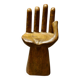 Sculptural wooden armchair – hand shape
